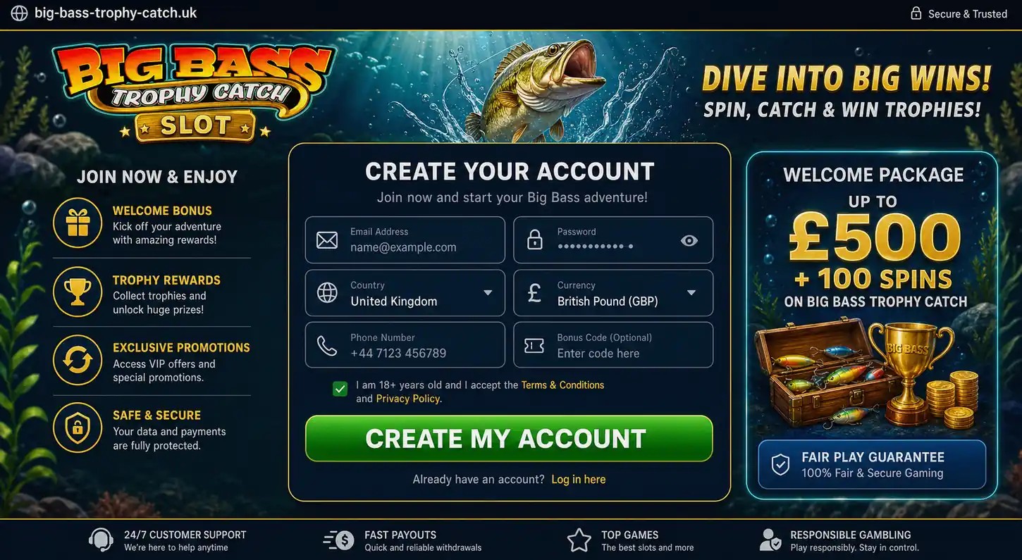 Sign-up and registration screen for Total Casino online casino, localized for GB.